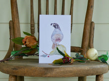 Load image into Gallery viewer, Partridge watercolour Christmas card